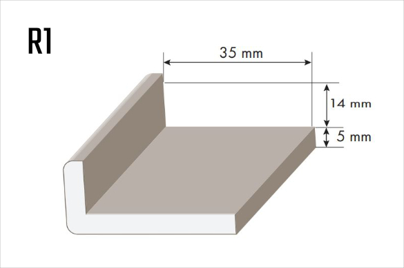 Lišta hoblovaná smrková rohová R1 – HČ 4268921, 4278930, 4287677, 7100495